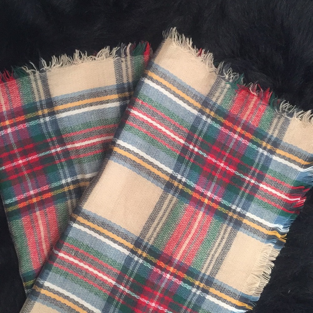 (40/60 inch) plaid scarf